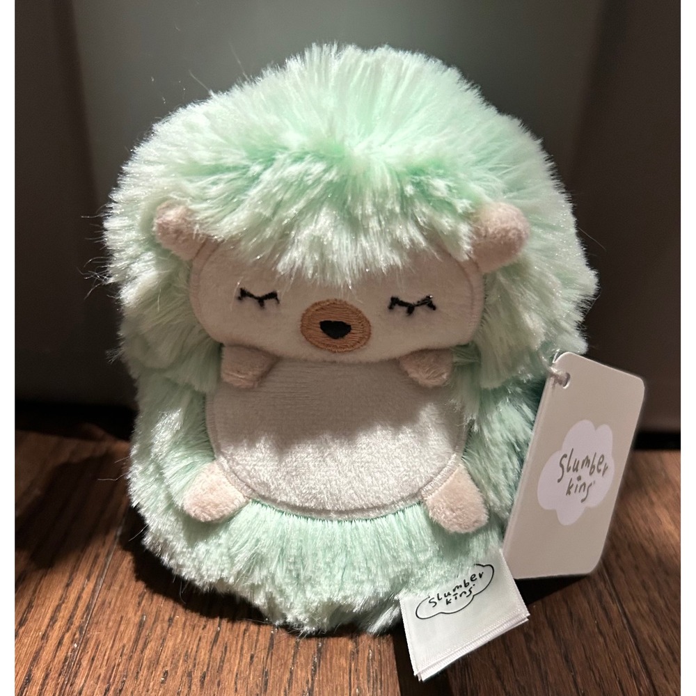 Slumberkins Hedgehog Mint Green Plush Stuffed Animal HHGM-Mint NEW HTF colour